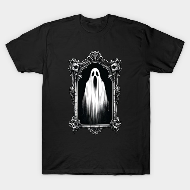 horror ghost in mirror T-Shirt by Dracoola